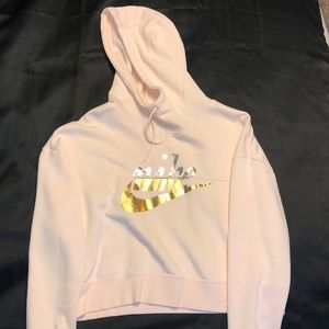 Pink Nike Semi-Cropped Sweatshirt